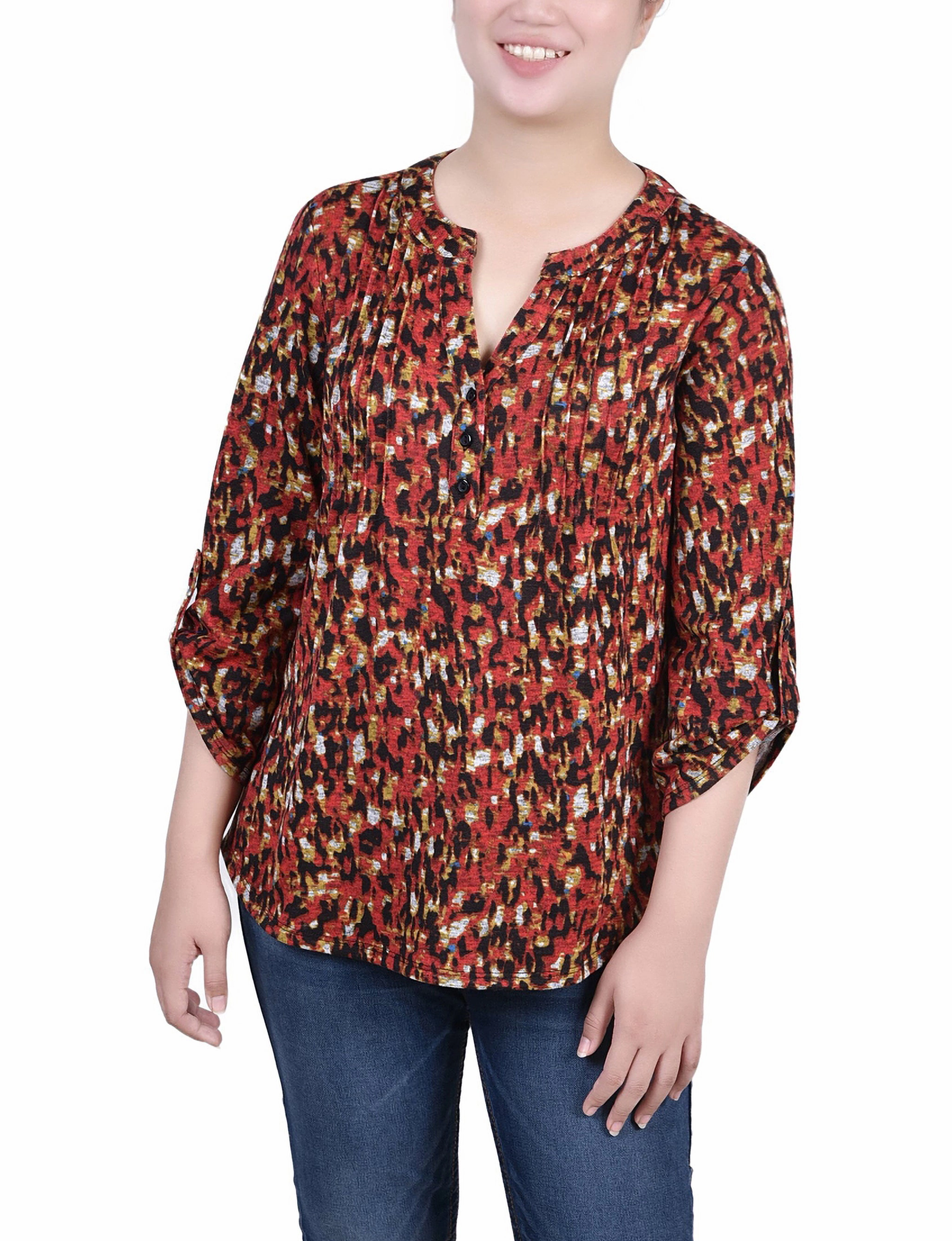 NonIrritating Stitching OdorResistant Coating 3/4 Roll Sleeve Top