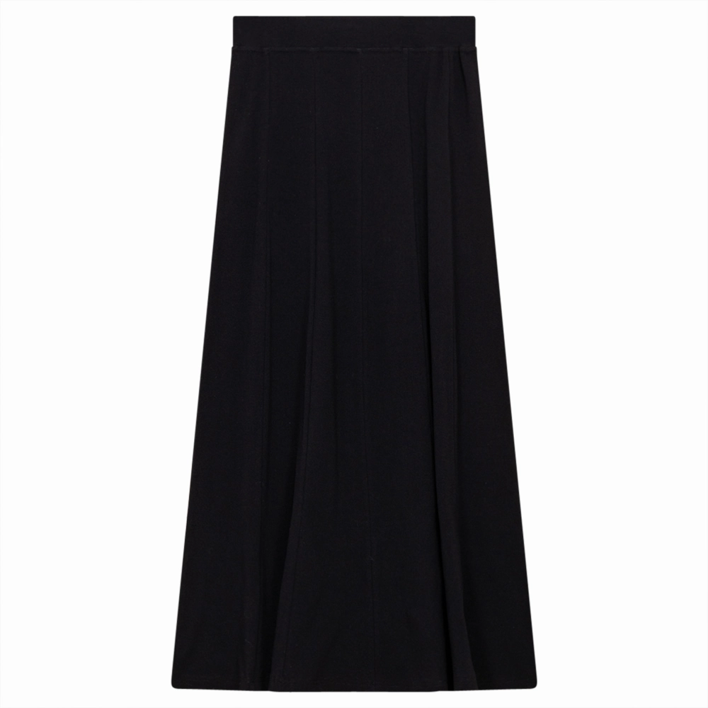 Modern Details Fashion Detail 5 Stars Black Long Skirt SB3CPT4801LB
