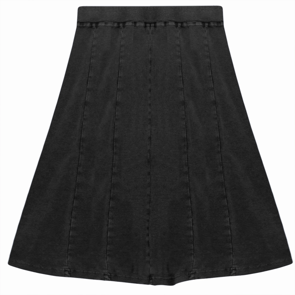 Lightweight texture Everyday Vibe 5 Stars Black Wash Short Skirt SB3CPT4801S