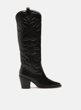 High Traction Abigail Leather Block Boot