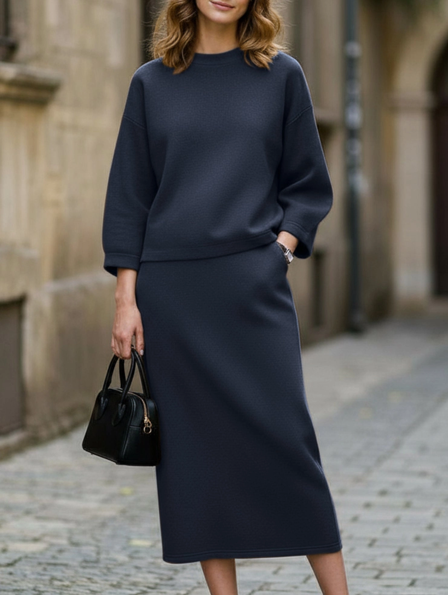 Casual loose skirt suit Temperature Regulating Sweat Wicking Lining