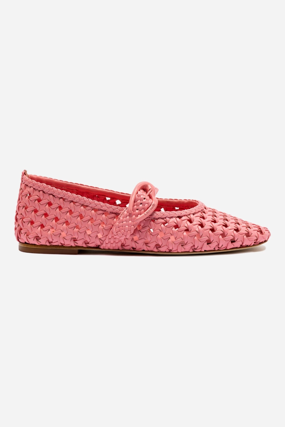 Verona Macrame Ballet Flat In Sorbet Pink Leather Arch Support Urban Walkers Everyday