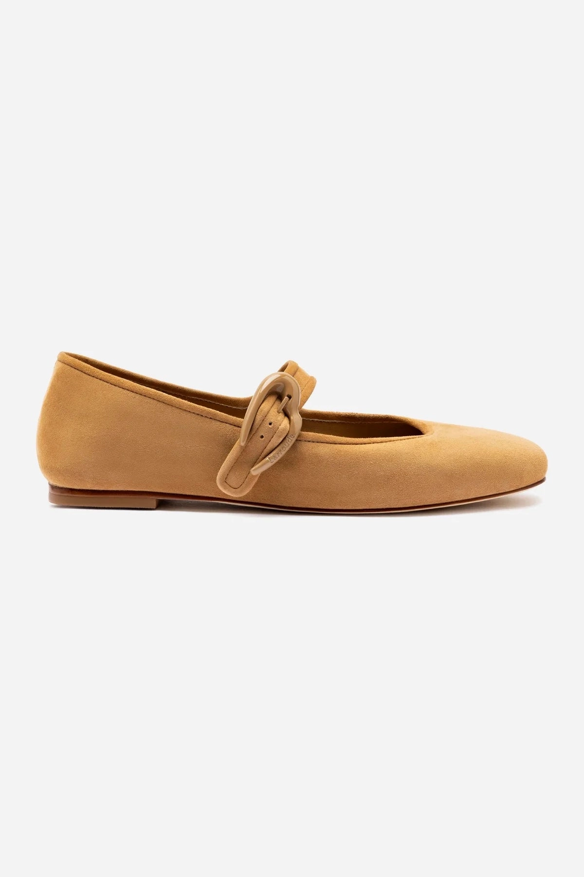 Wide Base Stabilization Verona Ballet Flat In Peanut Suede