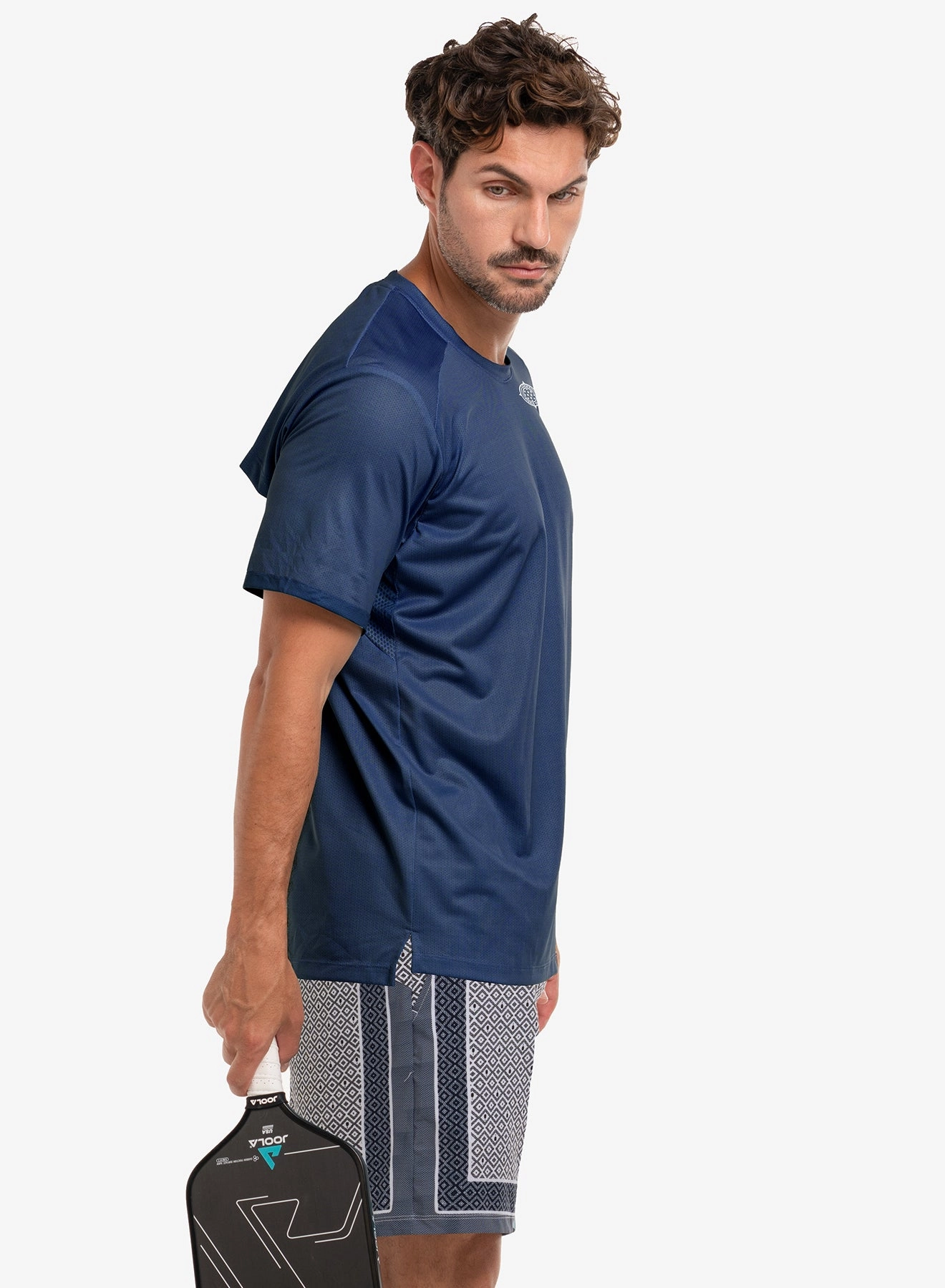 Picklball Short Sleeve Crew Stretch Woven Material Ultrasoft Inner Lining