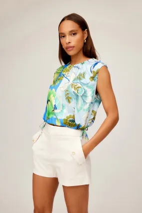 Sami Top Botanical Scarf Print UV protection coating