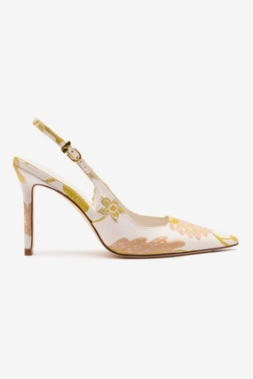 Cosmic Glow Business Mode Larroud x Markarian Kaitlan Pump In Yvette Floral Brocade