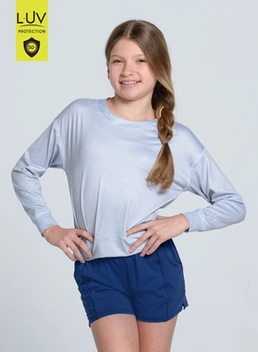 Heather Hype Long Sleeve Gym Wear Durable Fiber Blend