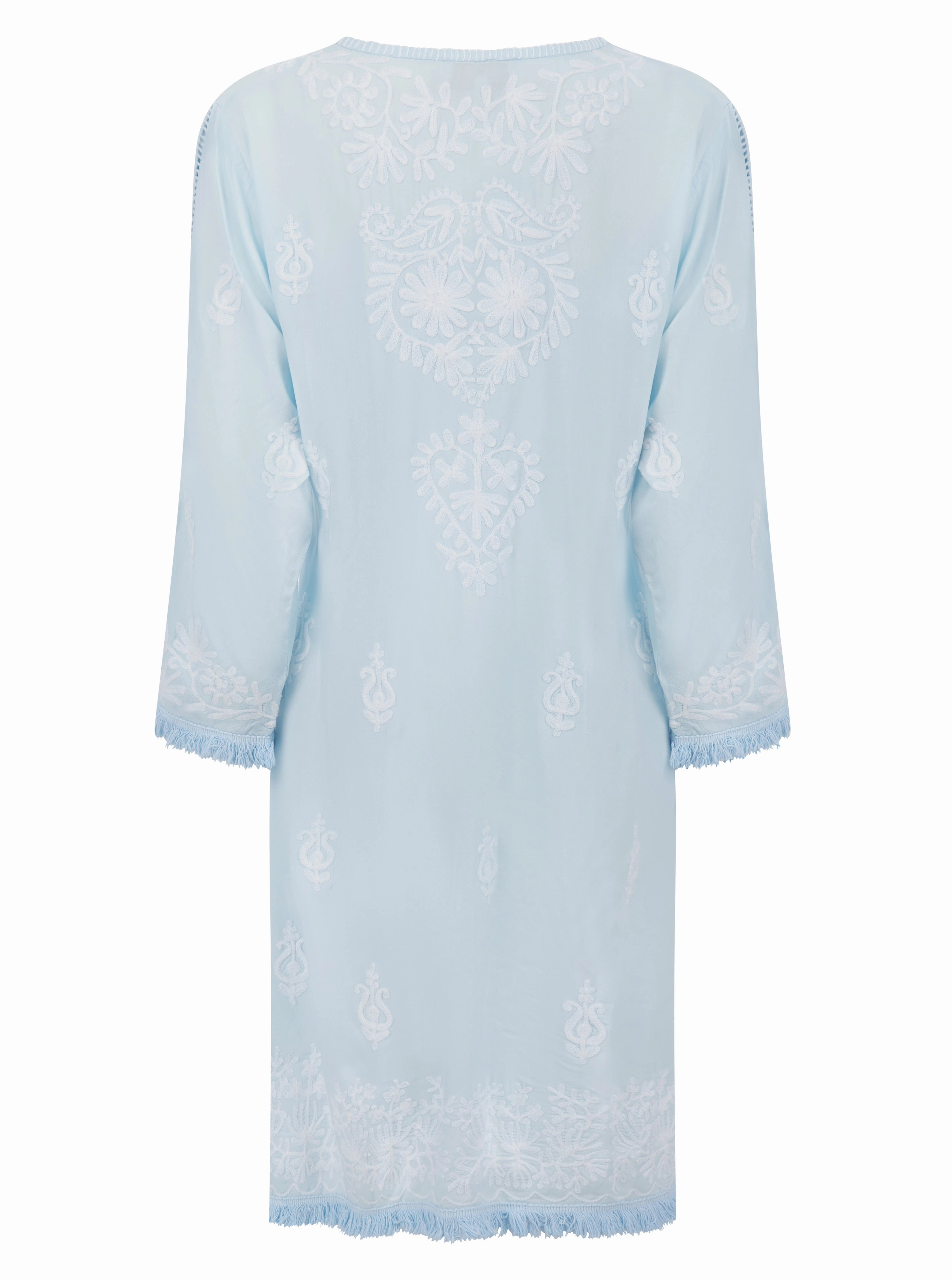 Aggie Dress Sky Blue/White Crisp Texture