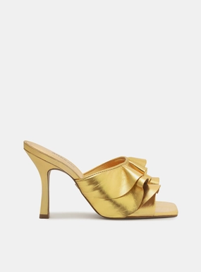 Alaya  Leather Stiletto Sandal Heel Cup Stabilization