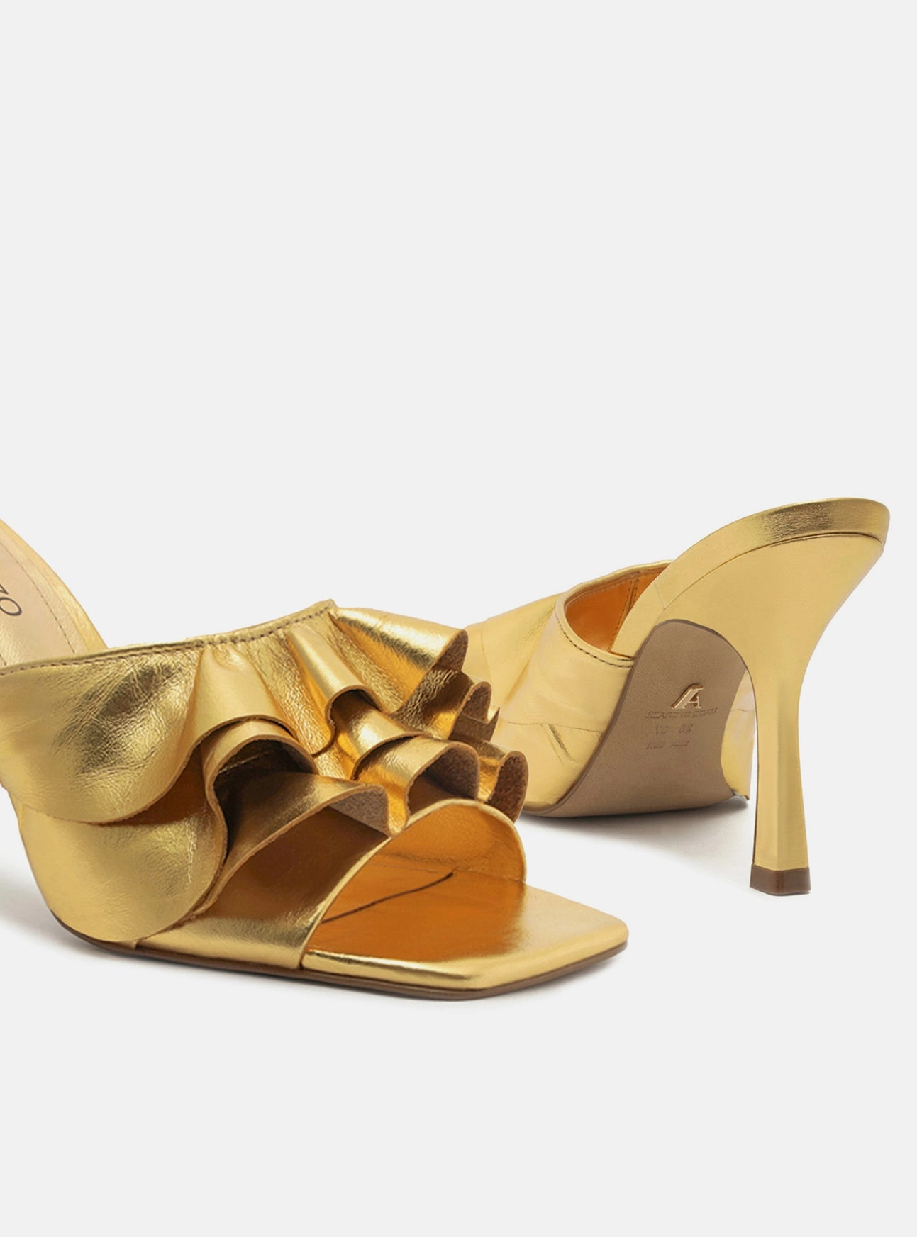 Stylish Design adjustable fit shoes Alaya  Leather Stiletto Sandal