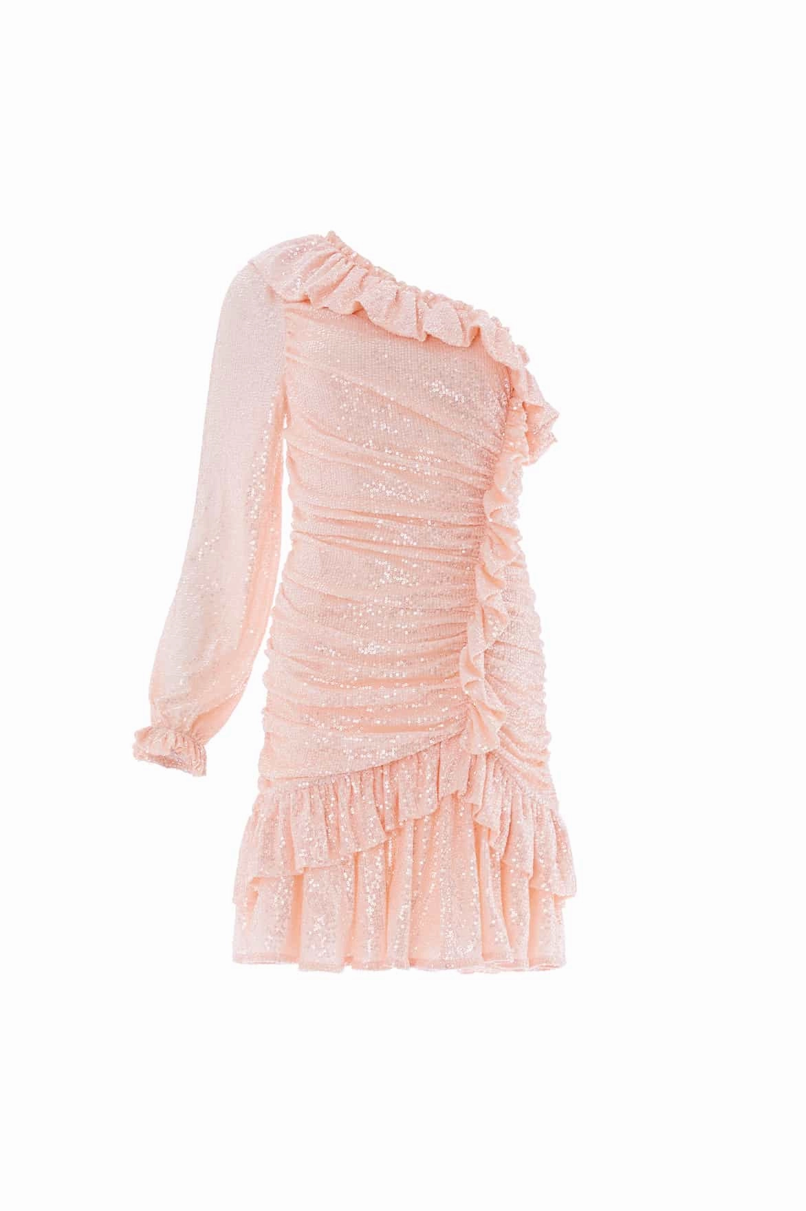 Comfy and Cozy Alessia One-Shoulder Micro Mini Dress