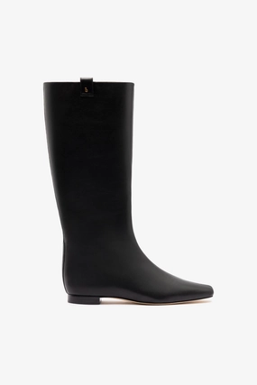 Month Strong Palm Base Alexis Flat Boot In Black Leather