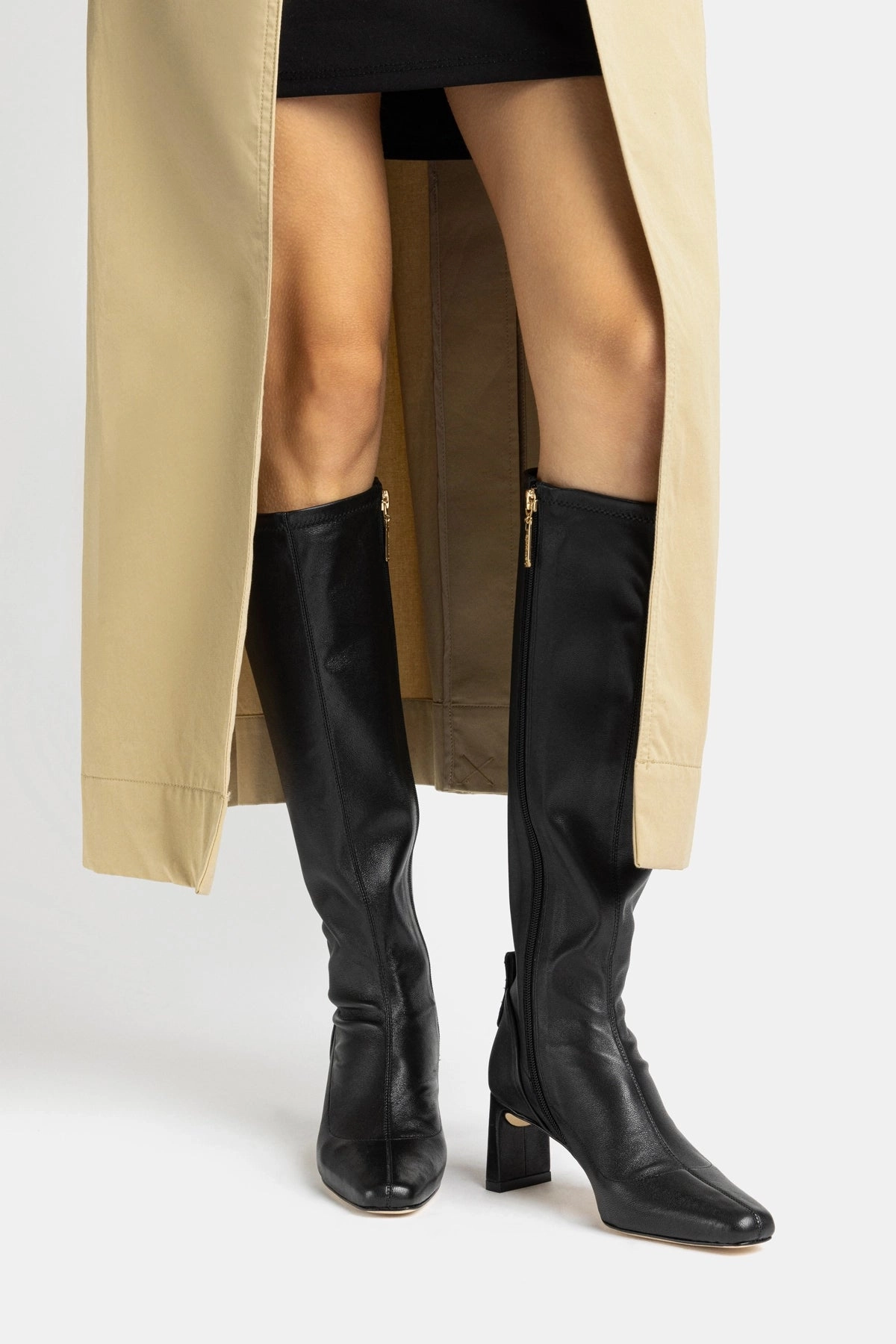 Waterproof Daily Walk Alexis Hi Boot In Black Stretch Leather