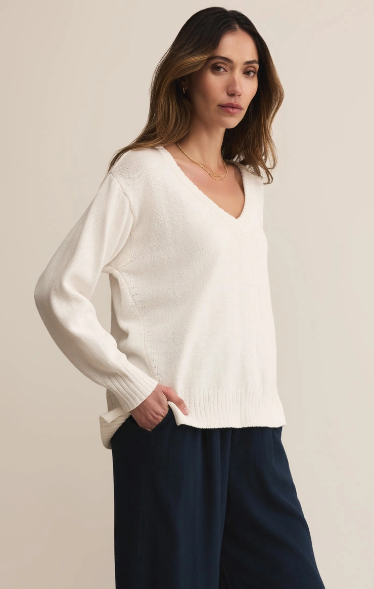 MicrofiberTech ALL AROUND VNECK SWEATER