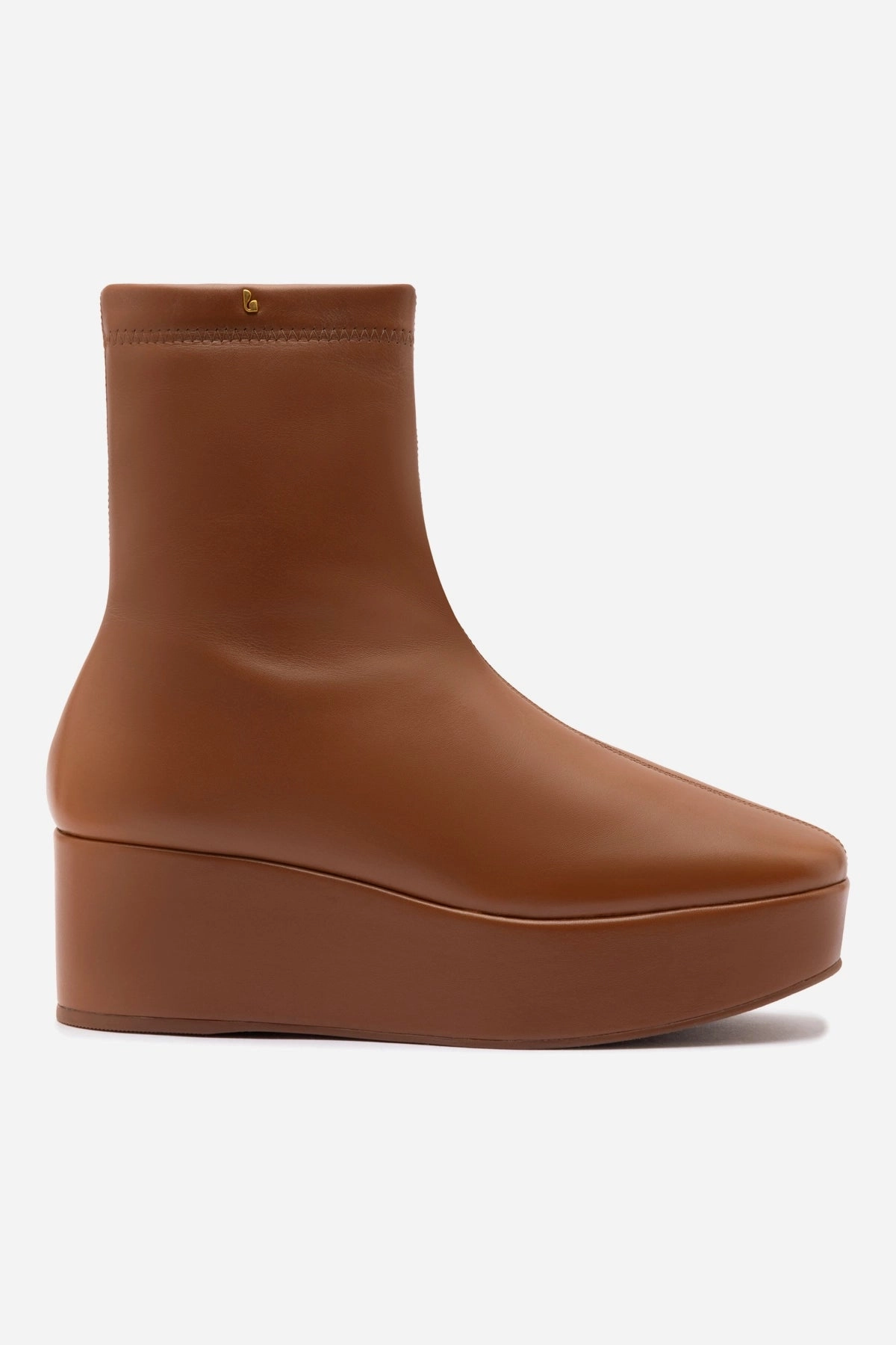 Proprietary Cushion System Dani New Flatform Boot In Caramel Leather
