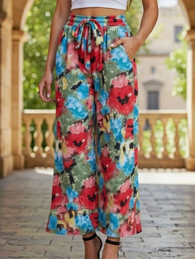 Personalized printed high-waisted casual pants ReinforcedPockets