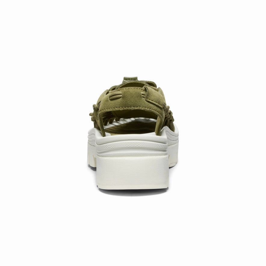 Black Chic Pressure Relief Cushioning All Gender UNEEK PLT Sneaker  |  Martini Olive/Star White