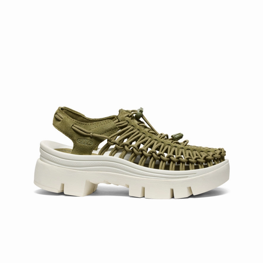 Travel-Ready Shoes All Gender UNEEK PLT Sneaker  |  Martini Olive/Star White