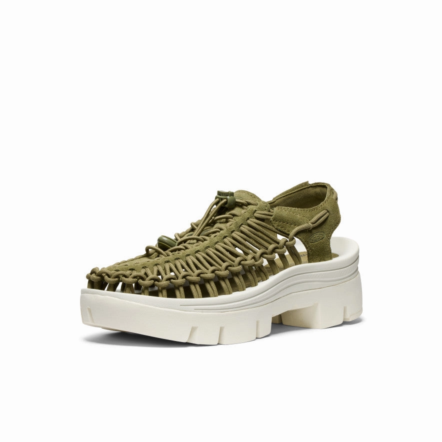All Gender UNEEK PLT Sneaker  |  Martini Olive/Star White Eco Friendly Material Slim Shape
