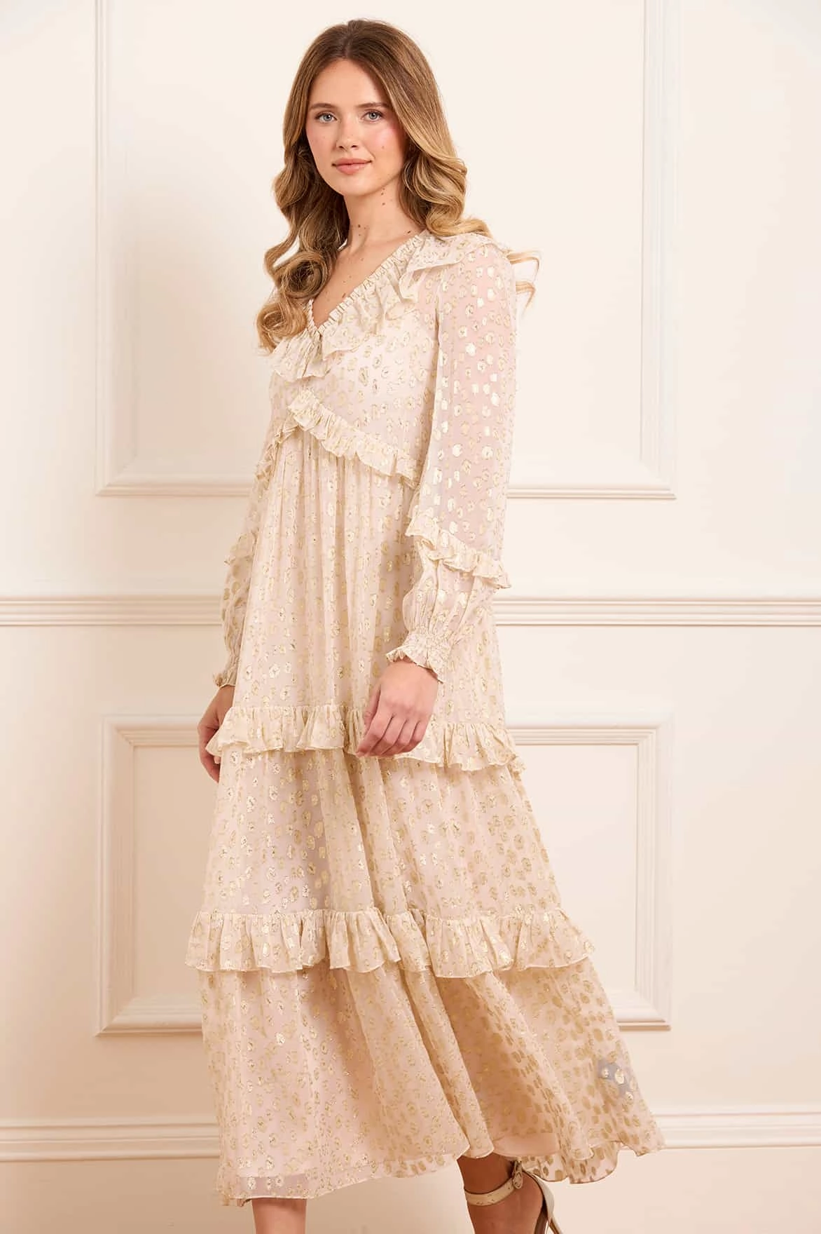 Cherie Lurex Ankle Gown Night Out Casual Core