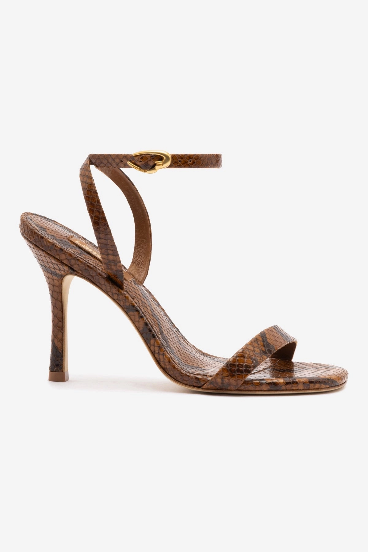 Anti Odor Urban Stroll Veronina Sandal In Oud Python Embossed Leather