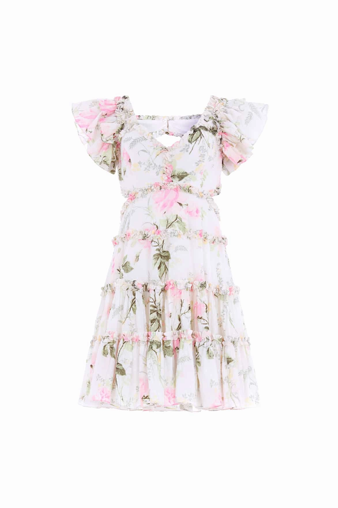 Rose Cotton Backless Mini Dress Reversible-Style