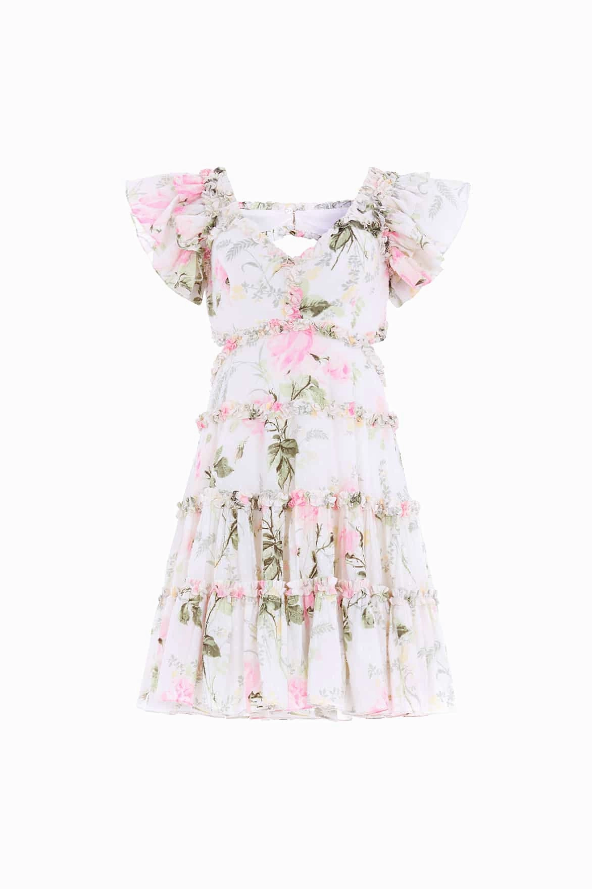 Urban Ready Rose Cotton Backless Mini Dress