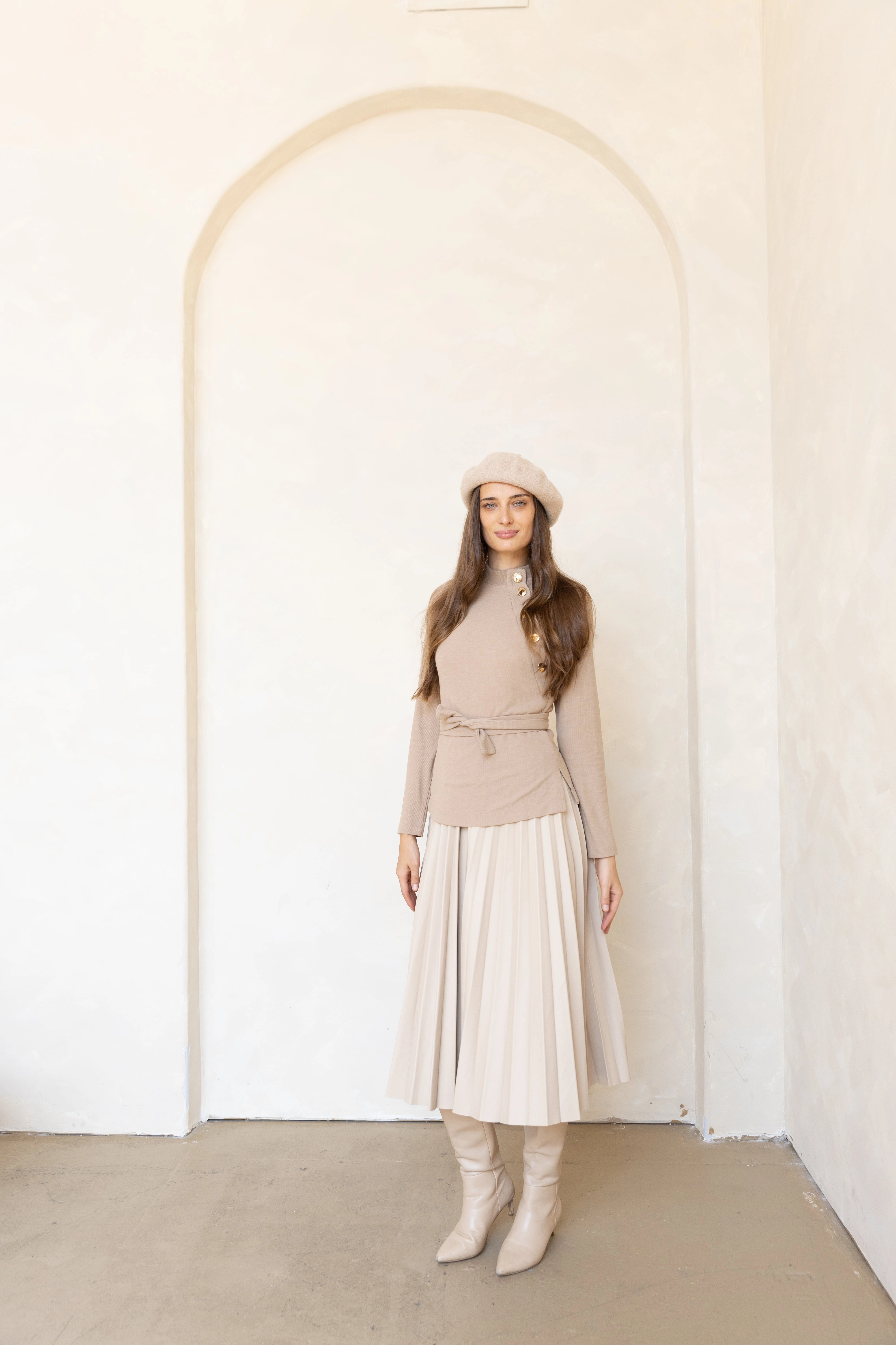 Anika Knit Leather Dress City Flow Relaxed and stylish