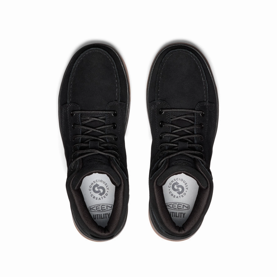 Anti-Skid Active Lifestyle Men's Gibson Boot (Soft Toe)  |  Black/Gum