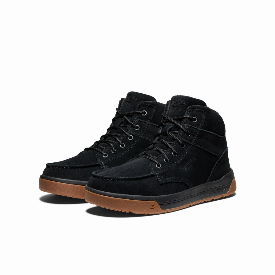 Men's Gibson Boot (Soft Toe)  |  Black/Gum Cushioned Step Urban Traveler Seamless Comfort Trail Exploration