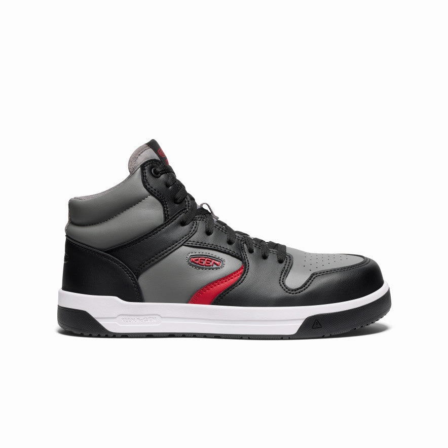 Transitional Season Men's Overton Mid Work Shoe (Carbon Toe)  |  Steel Grey/Black