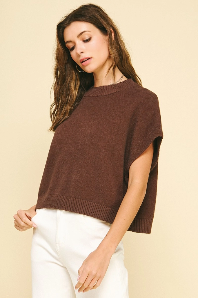 Genevieve Cap Sleeve Sweater Hypoallergenic Fiber