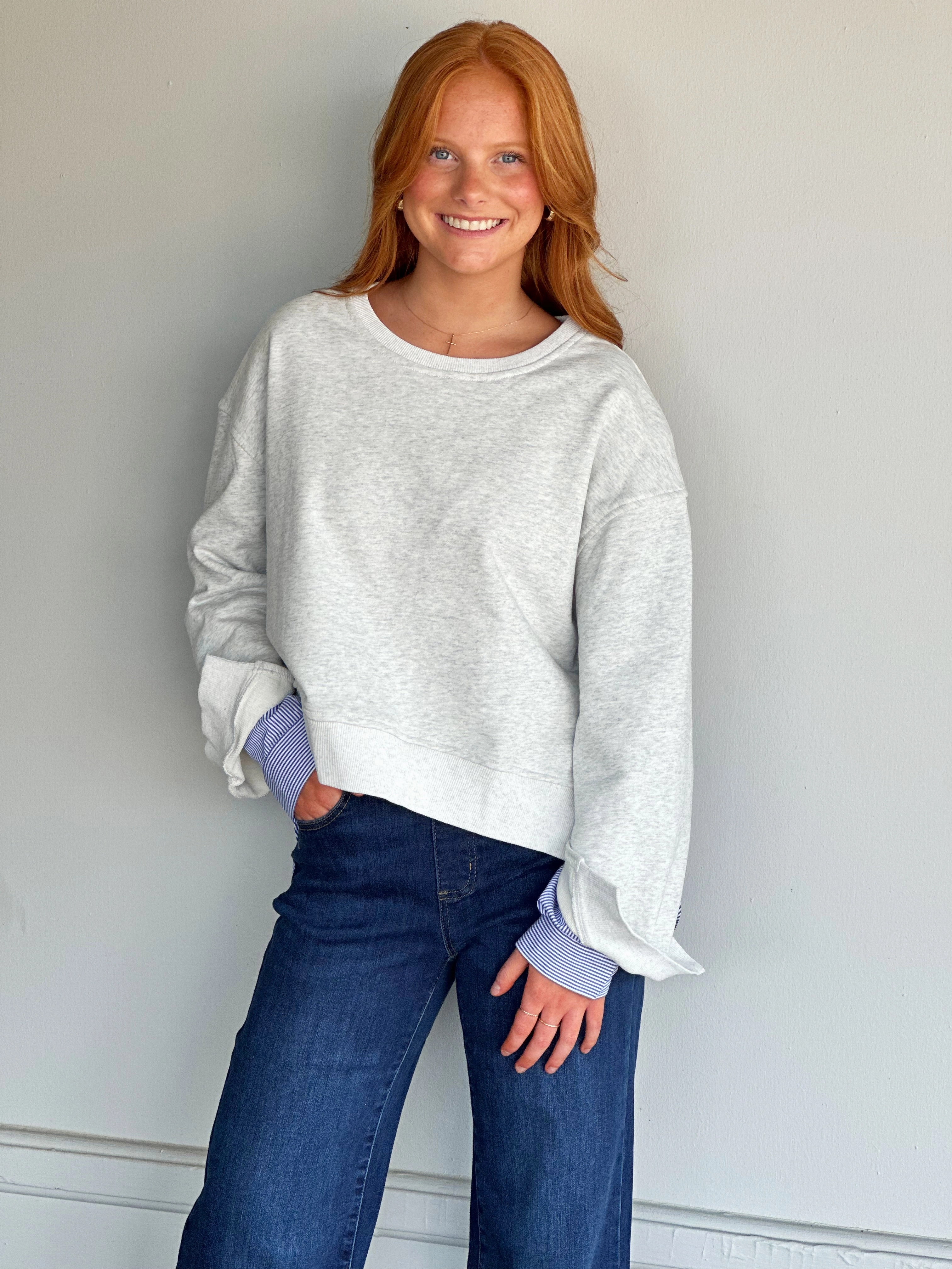 Already There Grey Sweater PunctureResistantReinforcement