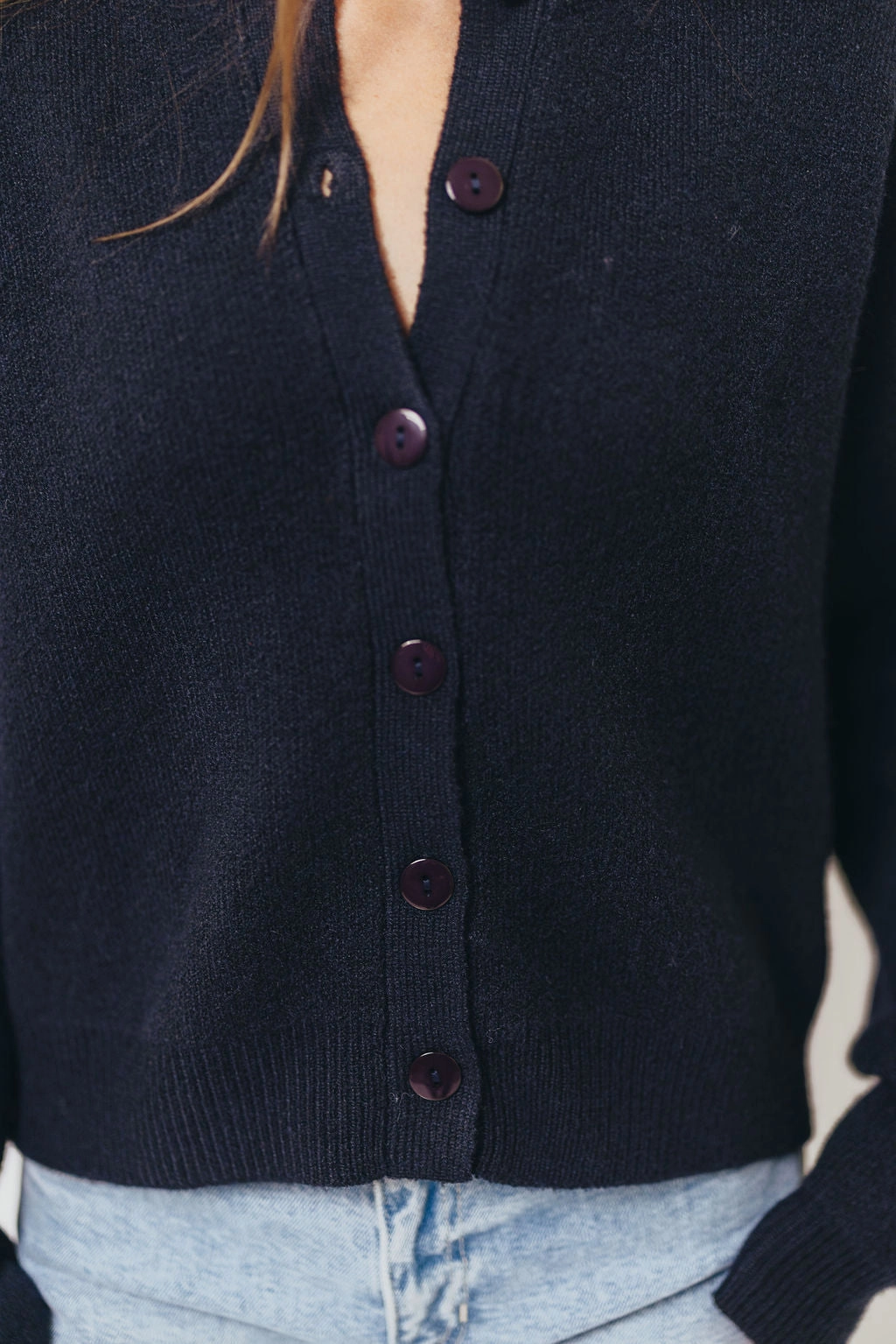 Reflective Safety Accents Moisture Control Lining Alyssa Cardigan in Navy