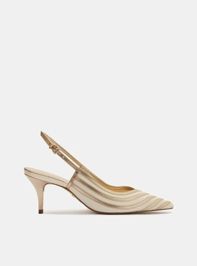 Amalia  Stiletto Pump Canvas Upper