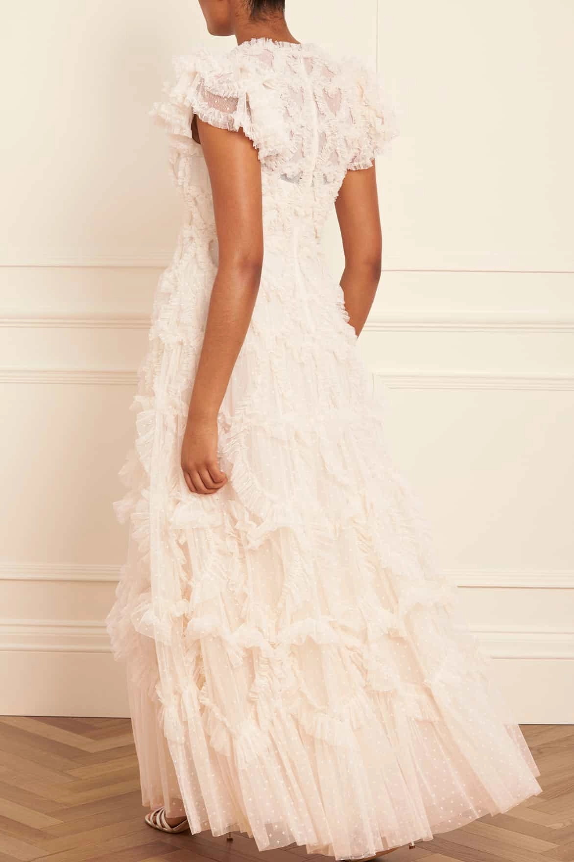 Amorette V-Neck Gown Care-Instructions-Included Vibrant Light