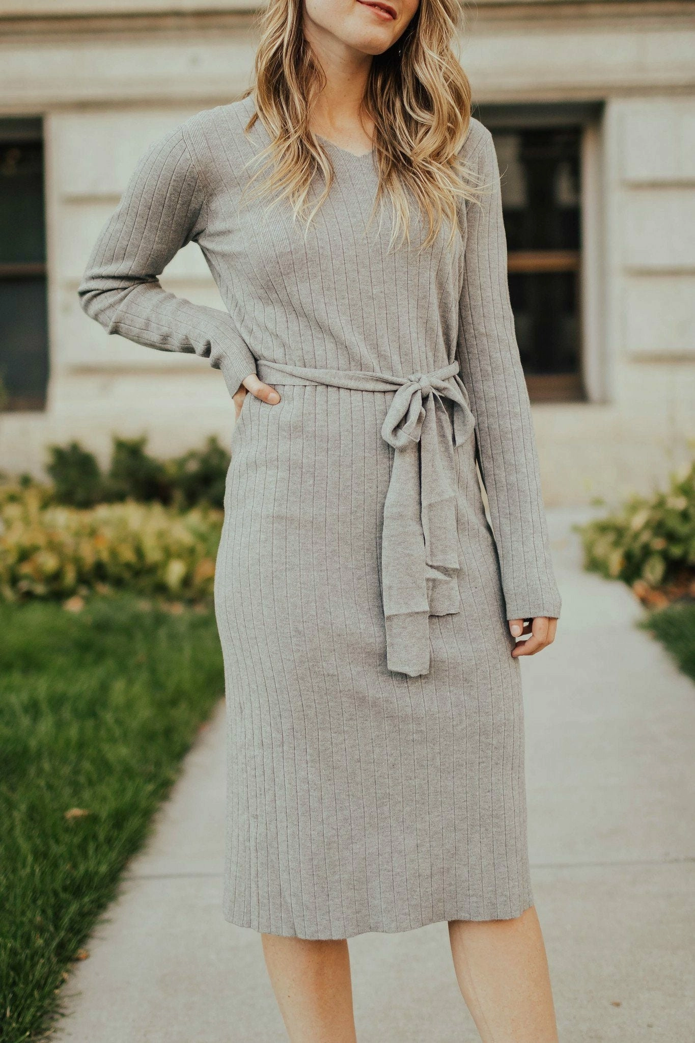 Polite Tone Amy Dress Heather Grey