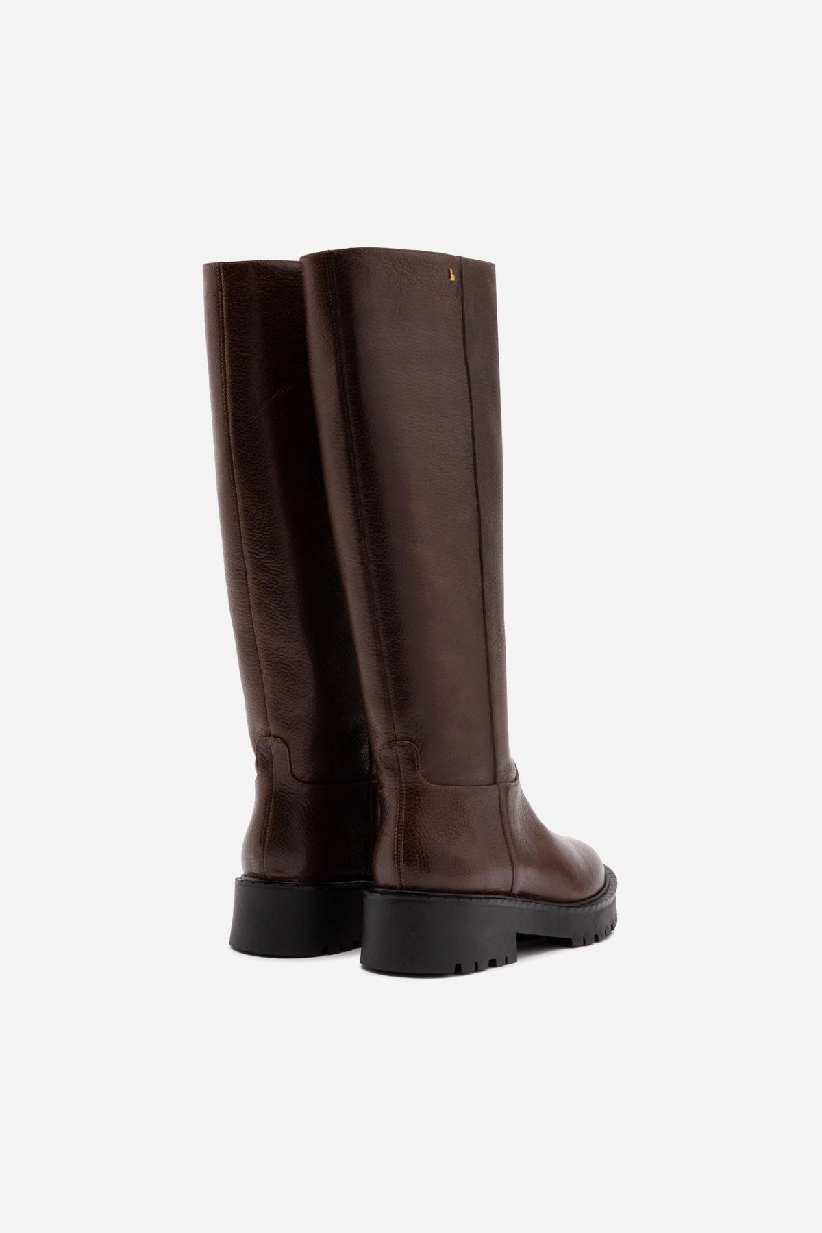 Anne Lugsole Boot In Brown Leather Ice Guard Slip Resistant