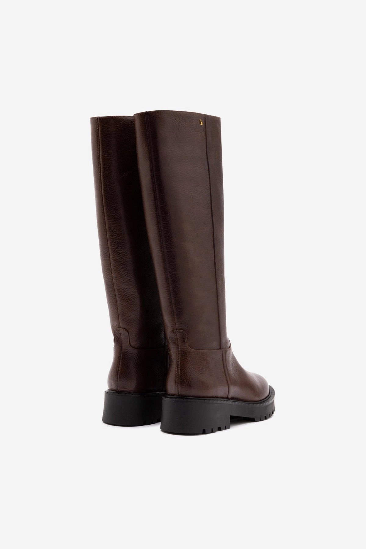 Anne Lugsole Boot In Brown Leather Fast Go