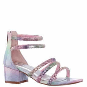 Heel Support Knotted Straps SPARKLAR-PASTEL RAINBOW