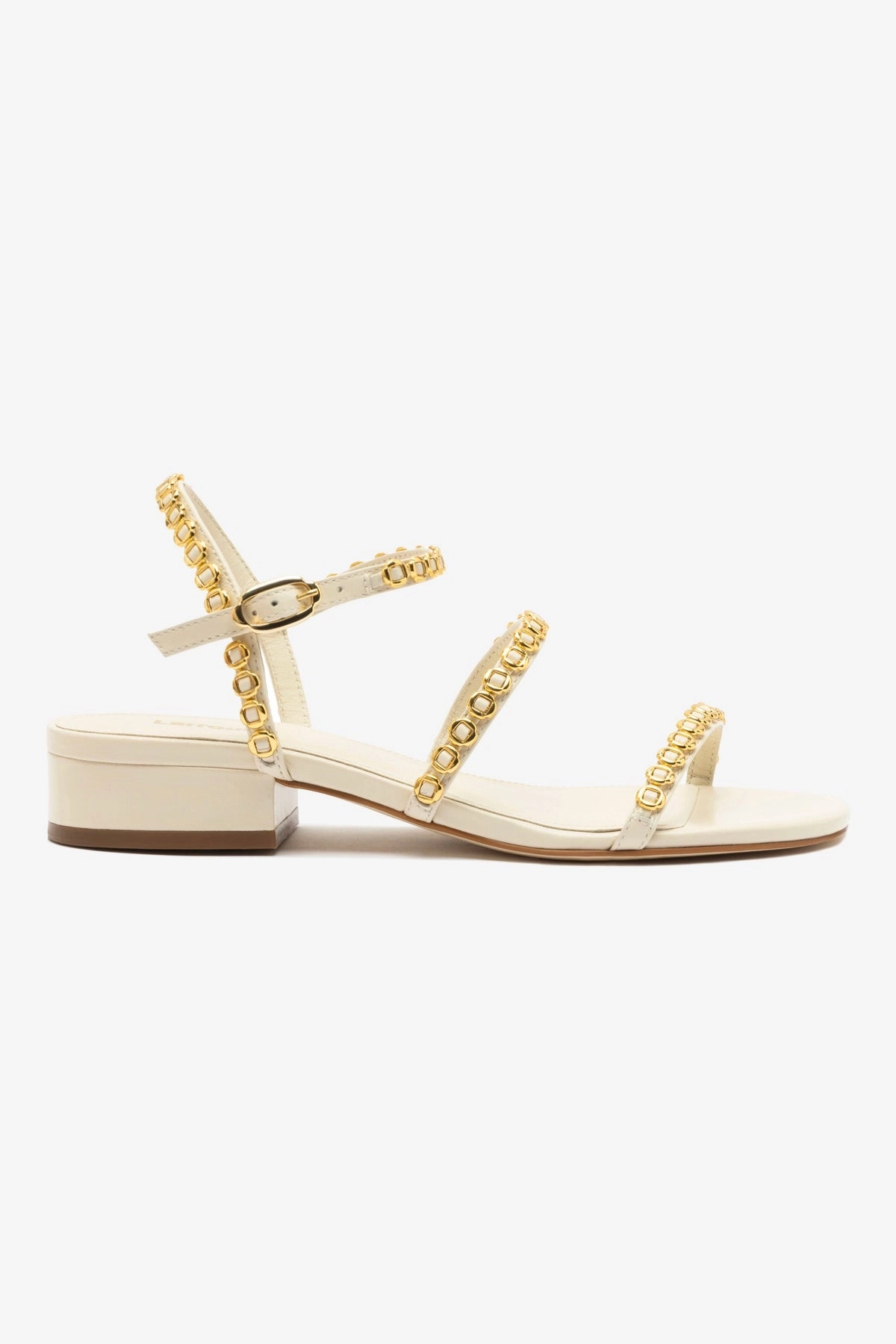 Travel Light Milanina Flat Sandal In Ivory Leather