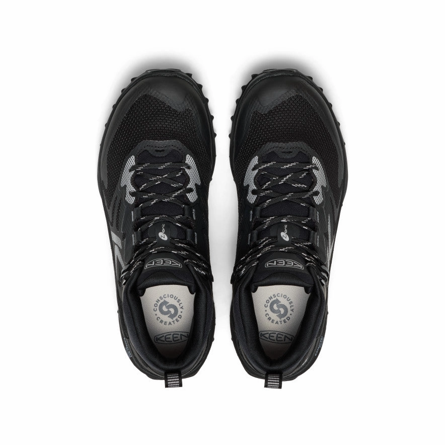 Padded Interior Hiking Trails Men's Zionic NXT Waterproof Hiking Boot  |  Triple Black