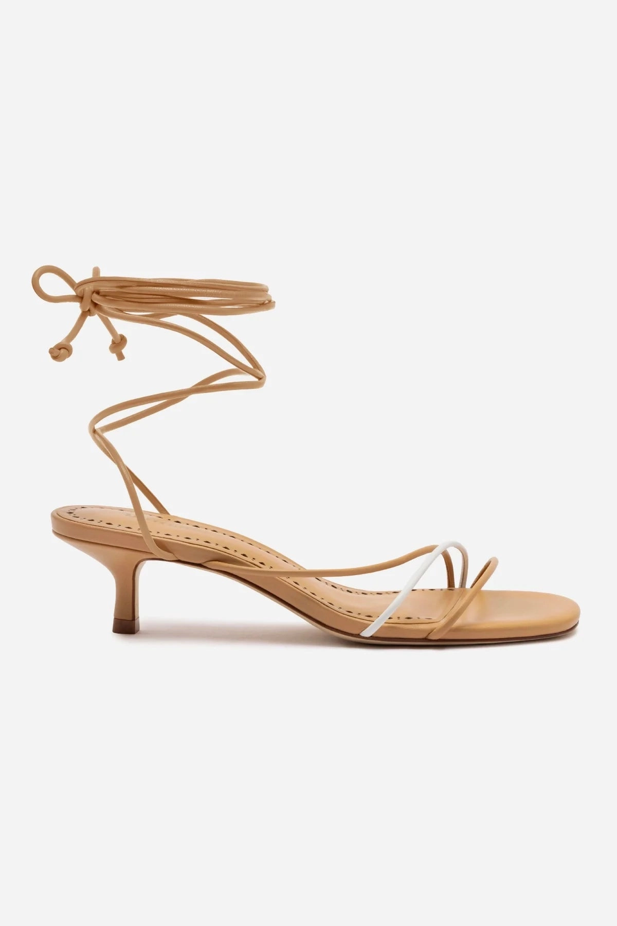 Clear Glow Sara Sandal In Tan Leather