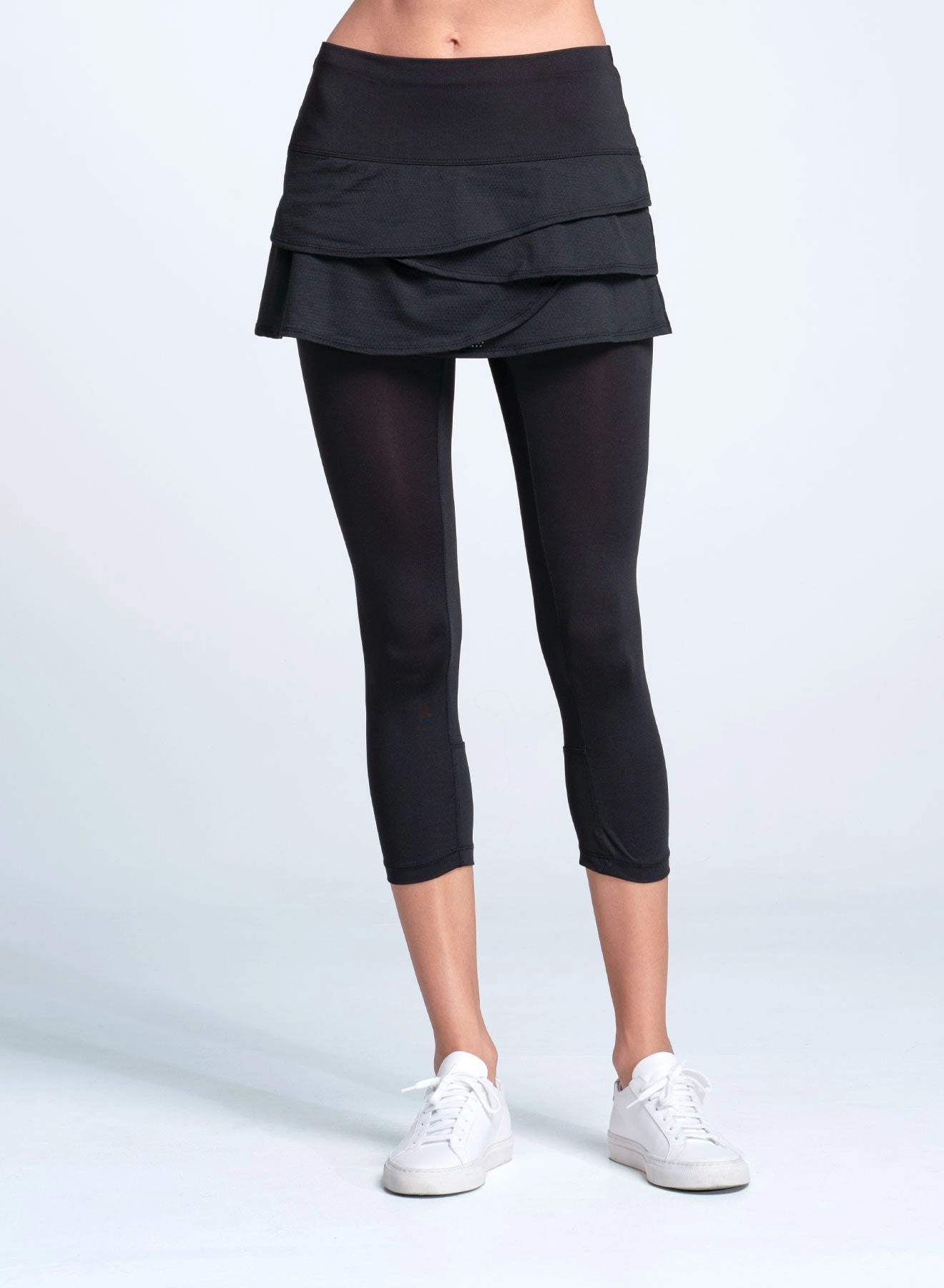NonRestrictiveCollar Wicking Inner Lining Scallop Capri