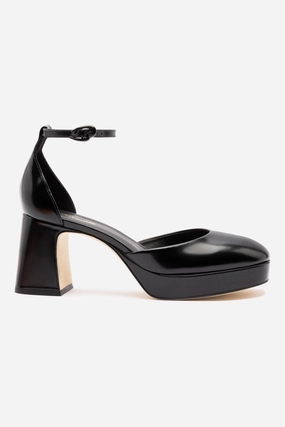 Ari Verona Low Pump In Black Box Leather Orthopedic Foam Boho Free