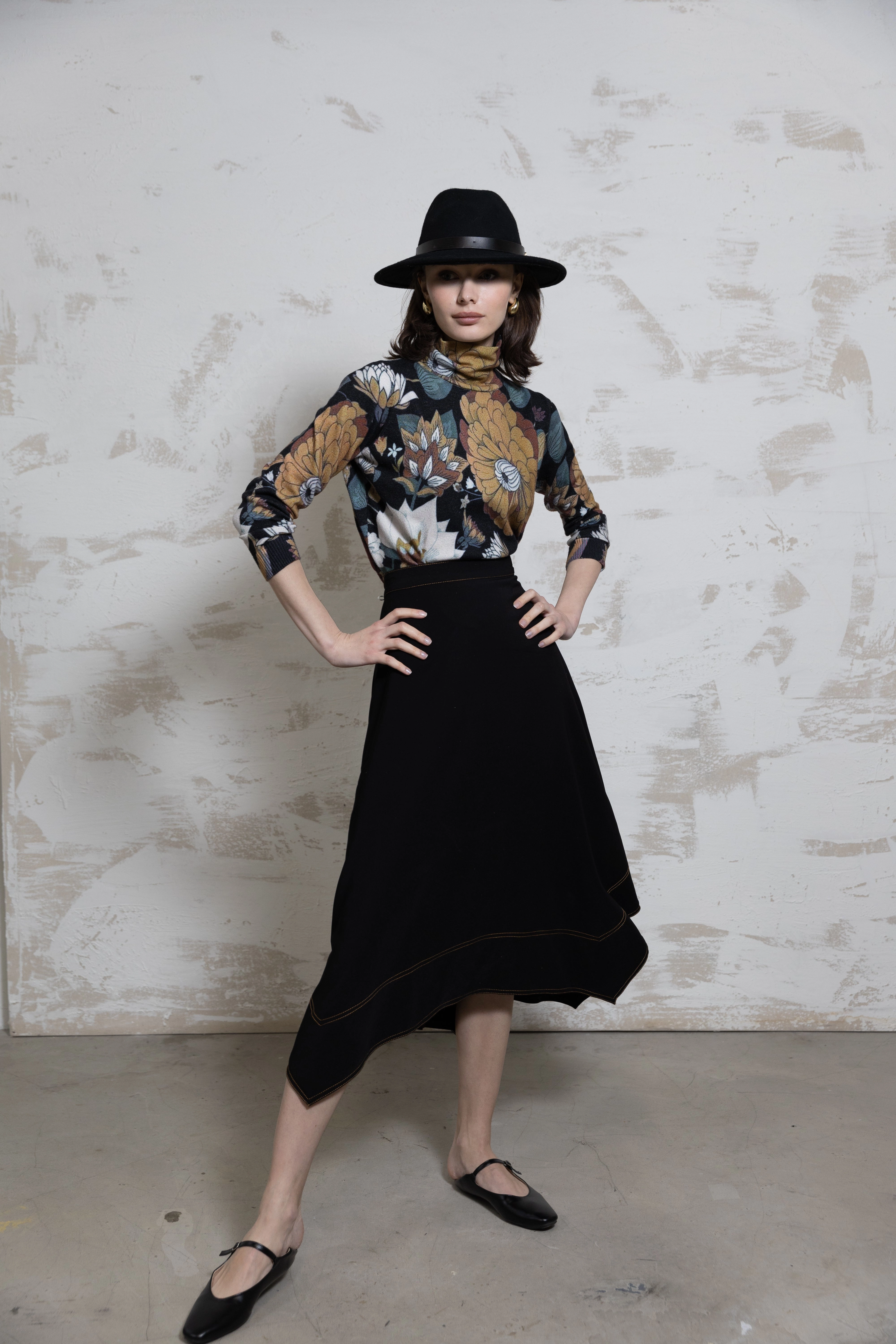 Elasticized Hem Classic Elegance Astra Skirt