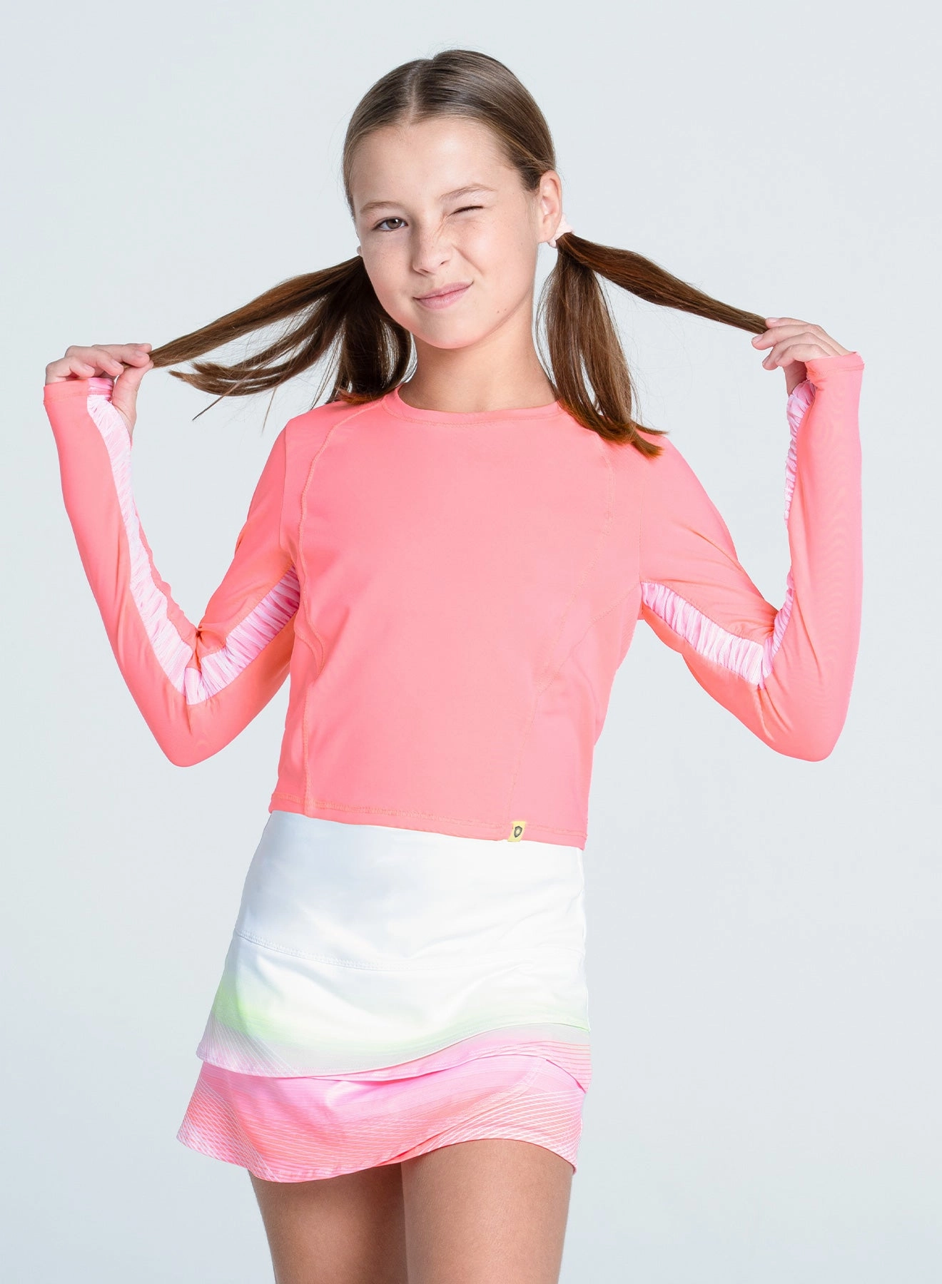 Cross Court Long Sleeve Recycled Polyester Fabric Simple Pullover