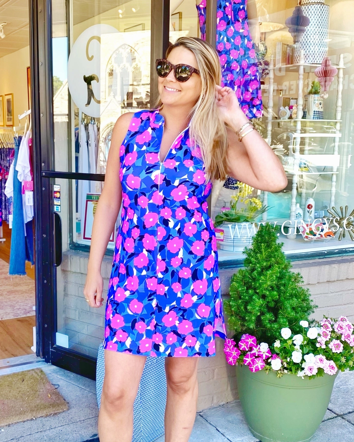 Merion Skort Dress Impatiens Travel Ready UVProtectiveLayer