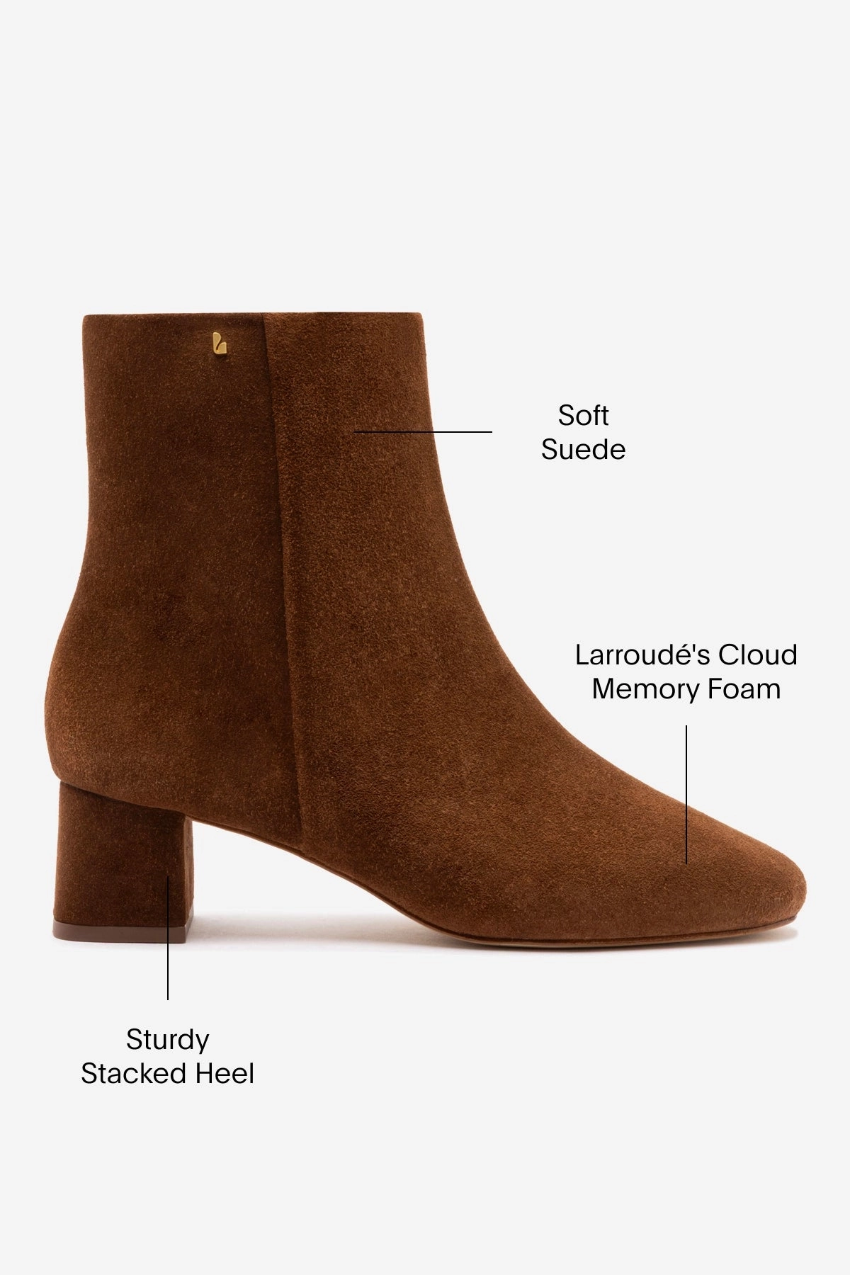 Mini Edie Boot In Burnt Umber Suede Grip Strong