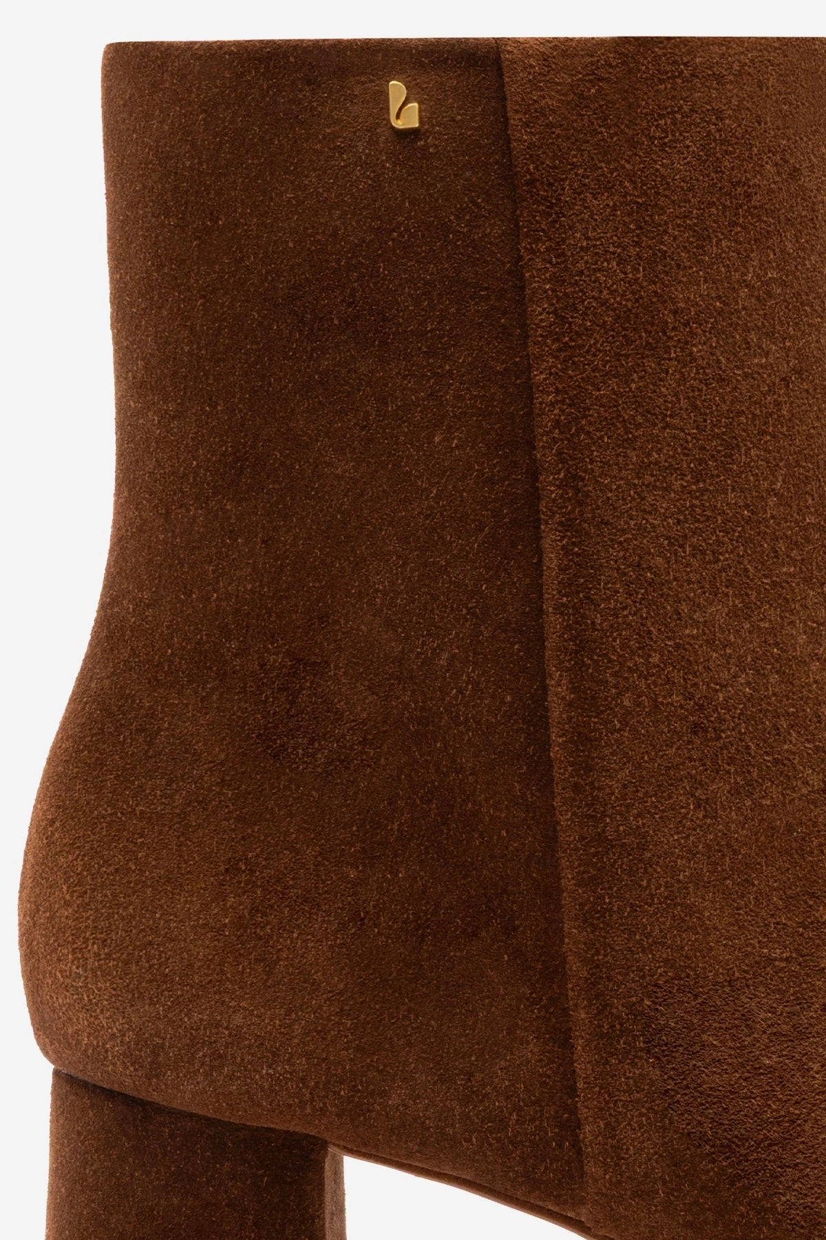 Shine Bright Club Edge Mini Edie Boot In Burnt Umber Suede